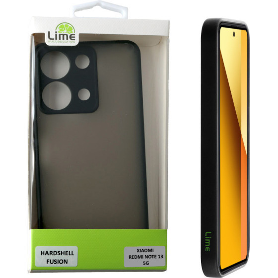 Lime Successories Lime ���� Xiaomi Redmi Note 13 5G 6.67'' Hardshell Fusion Full Camera Protection Black With Red KEYS
