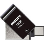 Philips 2-in-1 32GB Usb 3.1 Stick �� ������� USB-C ����� - (PHUSB32G2IN1OTGGU3C)