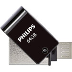 Philips 2-in-1 64GB Usb 2.0 Stick �� ������� Micro USB-B ����� - (PHUSB64G2IN1OTGG)