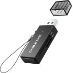 Cabletime Card Reader ��� Sd & Micro SD, USB, 5Gbps, ����� - (CT-ASD3-PB)