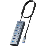 Cabletime Usb Hub 7x �����, 5Gbps, Usb �������, 1m, ���� - (CT-HUBU7-AG)