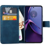 Lime Successories Lime ���� Motorola Moto G84 5G 6.5'' Essential Magnet Book Stand Clip Dark BLUE