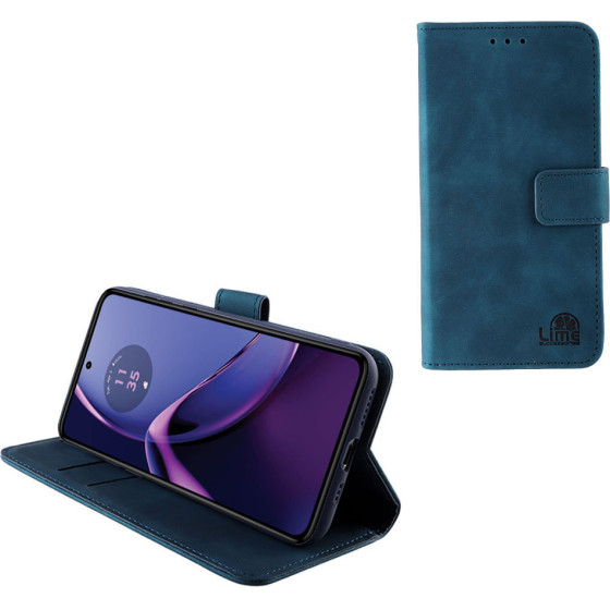 Lime Successories Lime ���� Motorola Moto G84 5G 6.5'' Essential Magnet Book Stand Clip Dark BLUE