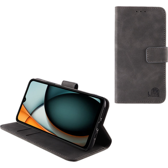 Lime Successories Lime ���� Xiaomi Redmi A3 4G 6.71'' Essential Magnet Book Stand Clip GREY