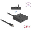 DeLock USB-C Switch 2 �� 1 bidirectional, 10Gbps, 8K, 100W, ����� - (18911)