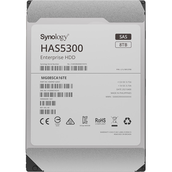 Synology HAS5300-8T (Enterprise Series 3.5 Sas HDD) - (HAS5300-08T)