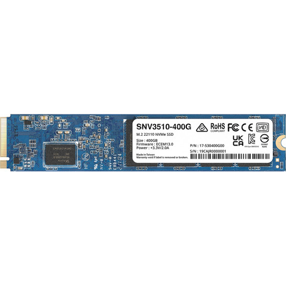 Synology Ssd M.2-22110,PCIex4/NVMe,400GB,491TBW,3000/750,225K/45K - (SNV3510-0400G)