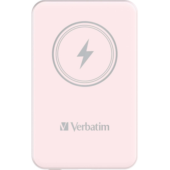 Verbatim Charge 'n' Go Magnetic Wireless Power Bank 5000 Mah Pink - (032243)