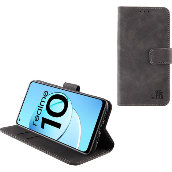 Lime Successories Lime ���� Realme 10 6.4'' Essential Magnet Book Stand Clip GREY