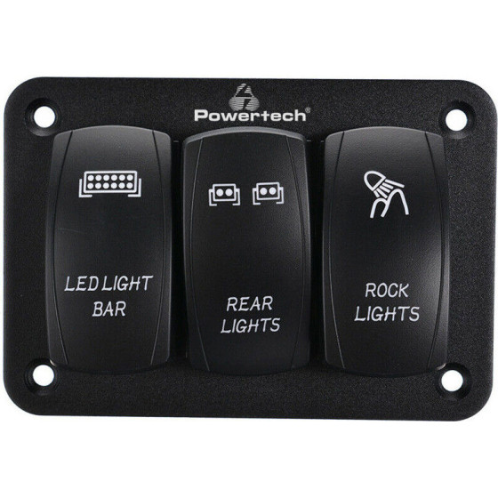 Powertech ����� ������ �� 3x ��������� �����, IP65 - (PTL-018)