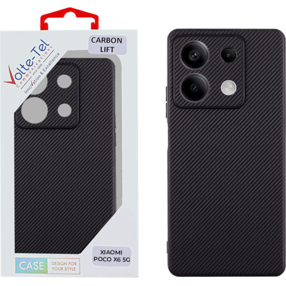Volte-Tel ���� Xiaomi Poco X6 5G 6.67'' Carbon Lift Full Camera Protection BLACK