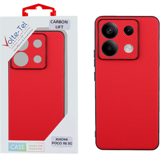 Volte-Tel ���� Xiaomi Poco X6 5G 6.67'' Carbon Lift Full Camera Protection RED