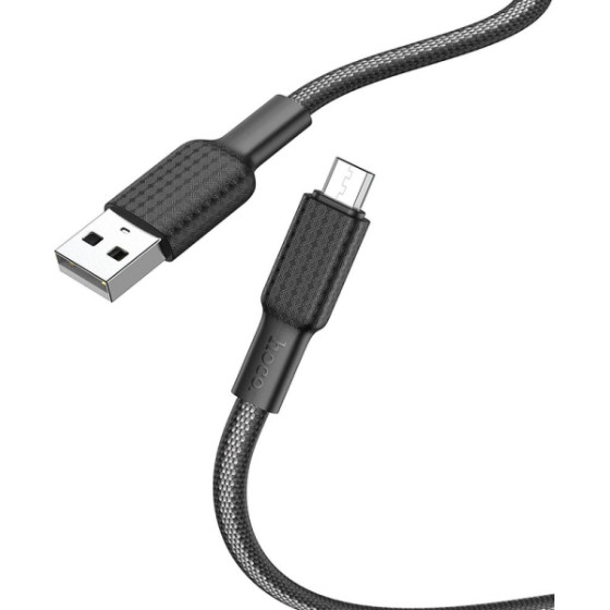 Hoco Usb To Micro Usb Data Cable 1m Speed X69 Black - (HCMUSBX69B)