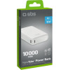 SBS Powerbank 10000 Mah Nanotube 2 Ports Pd 10W White - (BB10000MINIW)