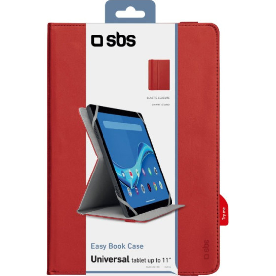 SBS Tablet Universal Book Case Up To 11' Red - (TABKUNI11R)