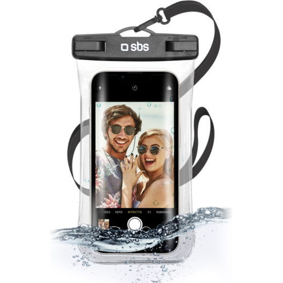 SBS Waterproof Case With Selfie Grip Universal Size Up To 6.8' Black - (WATERSELFIEK)