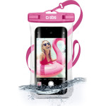 SBS Waterproof Case With Selfie Grip Universal Size Up To 6.8' Pink - (WATERSELFIEP)
