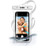 SBS Waterproof Case With Selfie Grip Universal Size Up To 6.8' White - (WATERSELFIEW)