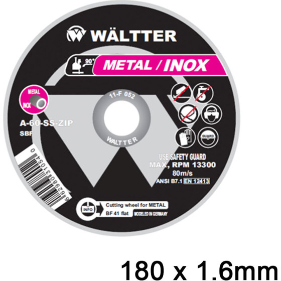 WALTTER ������ ����� ������� / Inox WALTTER 180x1.6mm - (1801622)