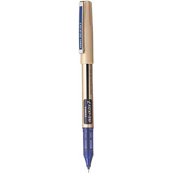 Zebra DX7 Zebroller Gold Rollerpen 0,7mm Blue - (ZB-16082Z)