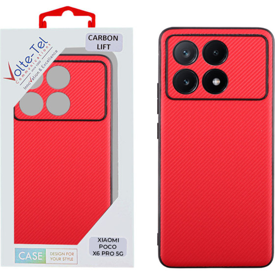 Volte-Tel ���� Xiaomi Poco X6 Pro 5G 6.67'' Carbon Lift Full Camera Protection RED
