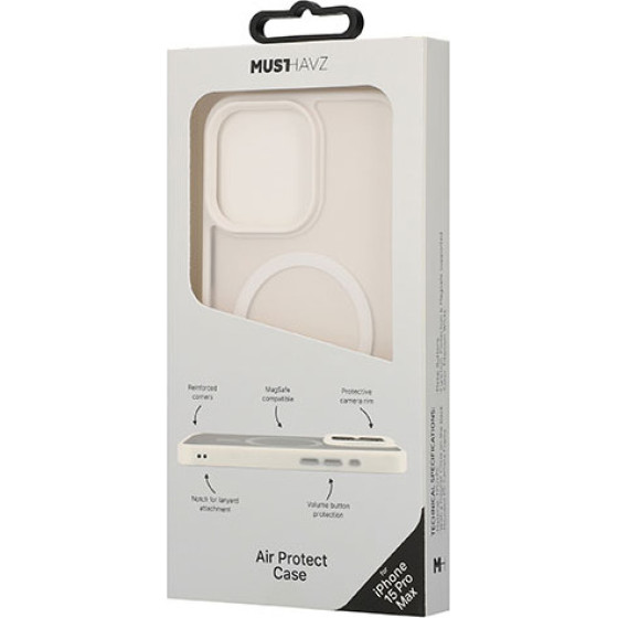 Musthavz ���� Air Protect �� Magsafe ��� Apple Iphone 15 Pro Max ����� - (MHCOVAPIP23DTW)