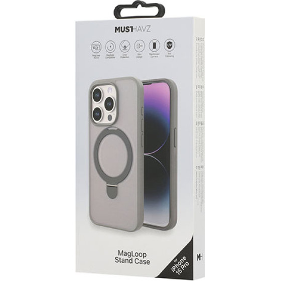 Musthavz ���� Magloop �� Magsafe ��� Stand ��� Apple Iphone 15 Pro ���� - (MHCOVMLIP23BGRY)