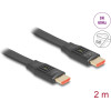 DeLock ������� Hdmi flat, 8K/60Hz, 48 Gbps, eARC, HDR, 2m, ����� - (81002)