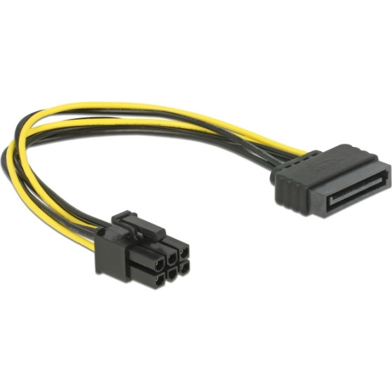 DeLock ������� ����������� Sata 15-Pin �� 6-Pin Pci Express 20cm - (82924)