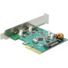 DeLock ����� ��������� Pci Express x4 �� 2x USB-C 10 Gbps - (90397)