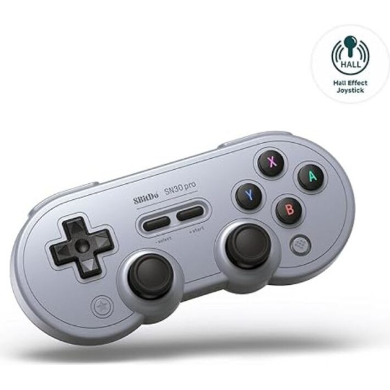 8BItdo SN30 Pro Gray Edition Bluetooth Gamepad (Hall Effect) - (04375)