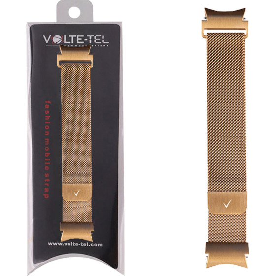 Volte-Tel ������� �������� ��������� Samsung Watch 6/6 CLASSIC/5/5 PRO/4/4 Classic 46 mm/3 41mm Milan GOLD