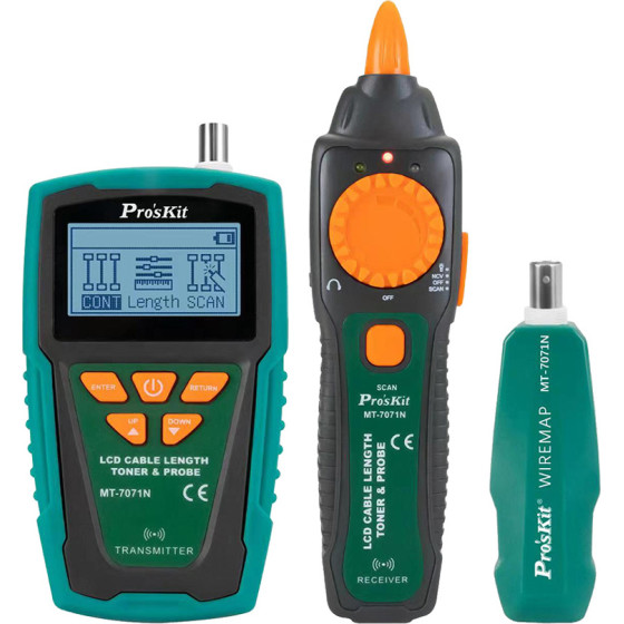 PROSKIT Tester �������� ������� ��� RJ45/11/12 & Bnc - (MT-7071N)
