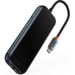 Baseus Hub 5in1 Acmejoy Series USB-C To 2xUsb 3.0 + Usb 2.0 + USB-C Pd + RJ45 Dark Grey - (WKJZ010113)