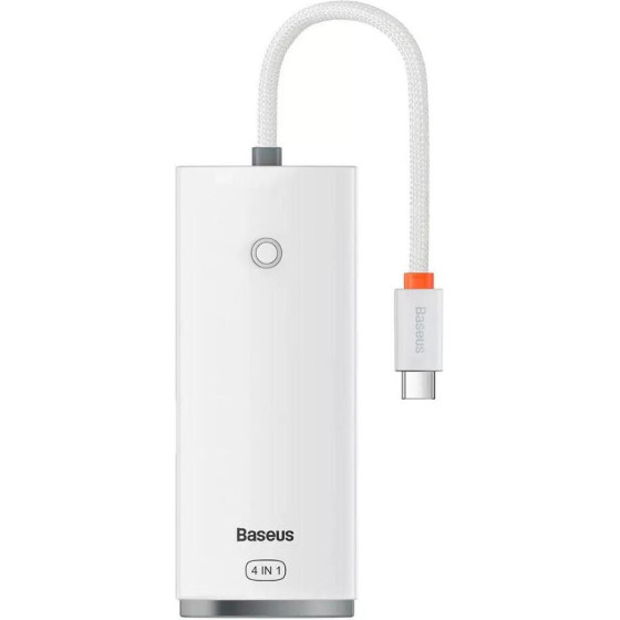 Baseus Lite Series Hub 4in1 USB-C To 4x Usb 3.0 + USB-C 25cm White - (WKQX030302)