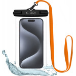 Tech-Protect Waterproof Case For Smartphones 6.9 Inch Black Orange - (UWC7)