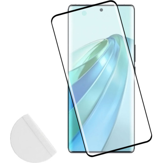 Idol 1991 Tempered Glass Honor Magic 6 Lite 5G 6.78'' 9H 0.30mm 3D Full Glue Semi Curved Finger Unlock Black + Squeezy CARD