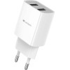 Lamtech Travel Wall Charger 2.1A With 2xUsb White - (LAM020694)