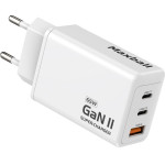 MAXBALL Charger T826 Gan Ii 3-Ports Usb 65W White - (OKT826-PD65W-CCA)