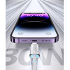 Usams ������� Lightning �� USB-C US-SJ659, 30W, 480Mbps, 1.2m, ����� - (SJ659USB02)