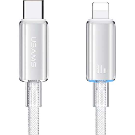 Usams ������� Lightning �� USB-C US-SJ659, 30W, 480Mbps, 1.2m, ����� - (SJ659USB02)