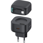 Usams ��������� ������ US-CC202 �� ������� USB-C, USB-C, 35W GaN, ������ - (CC202TC01)