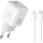 Usams ��������� ������ US-Yx �� ������� Lightning, USB-C 20W, ������ - (YXXLOGTC03)
