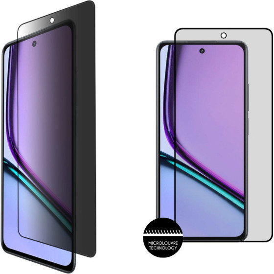 Idol 1991 Tempered Glass Realme C67 4G 6.72'' 9H 0.25mm Privacy Antispy Semi Curved Full Glue BLACK