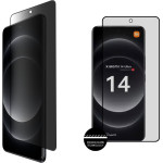 Idol 1991 Tempered Glass Xiaomi 14 Ultra 6.73'' 9H 0.25mm Privacy Antispy Semi Curved Full Glue BLACK