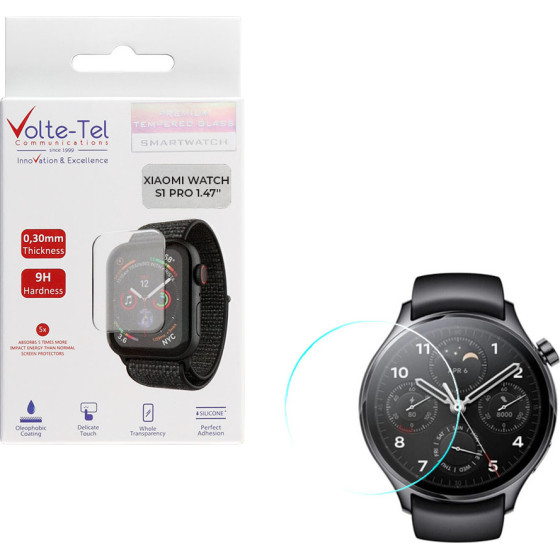 Volte-Tel Tempered Glass Xiaomi Watch S1 Pro 1.47'' 9H 0.30mm 2.5D Full Glue Full COVER