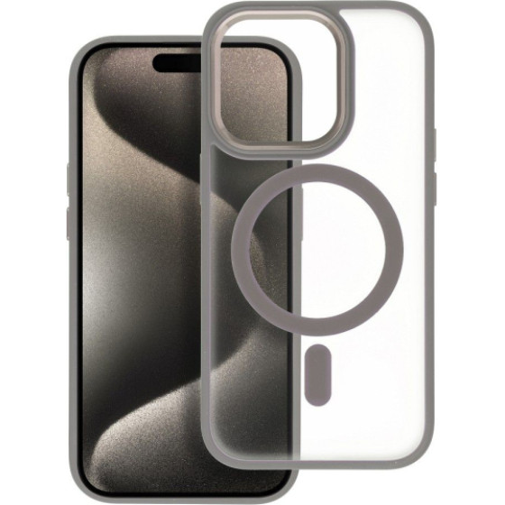 Is Tpu Mag Frame Iphone 15 Pro Max Trans Titanium Backcover - (MAGFTPUIP15PM)