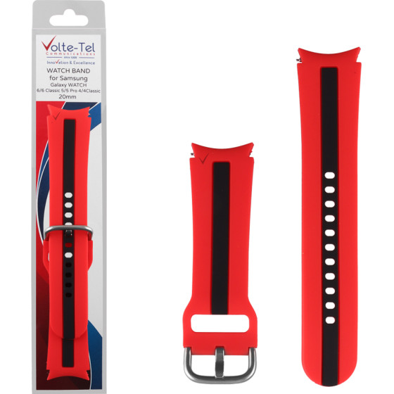 Volte-Tel ������� �������� ��������� Samsung Watch 6/6 CLASSIC/5/5 PRO/4/4 Classic 46 mm/3 41mm BLACK-Red VT113