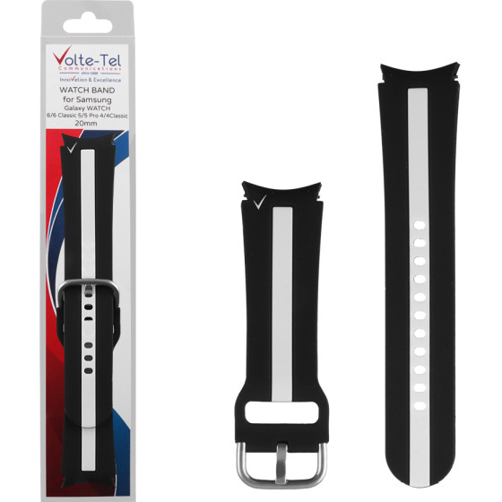 Volte-Tel ������� �������� ��������� Samsung Watch 6/6 CLASSIC/5/5 PRO/4/4 Classic 46 mm/3 41mm BLACK-White VT113