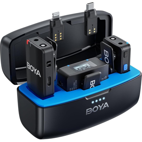 BOYA Wireless Hd Lavalier Microphone Iphone Android Smartphone USB-C Camera 200m Range 10h - (BOYAMIC)